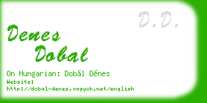 denes dobal business card